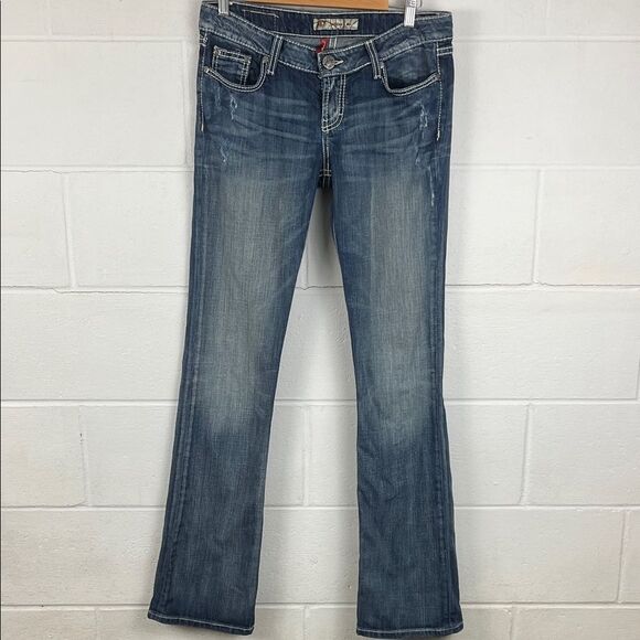 BKE women’s Sabrina stretch medium wash bootcut jean denim low rise size 29 - Picture 1 of 5